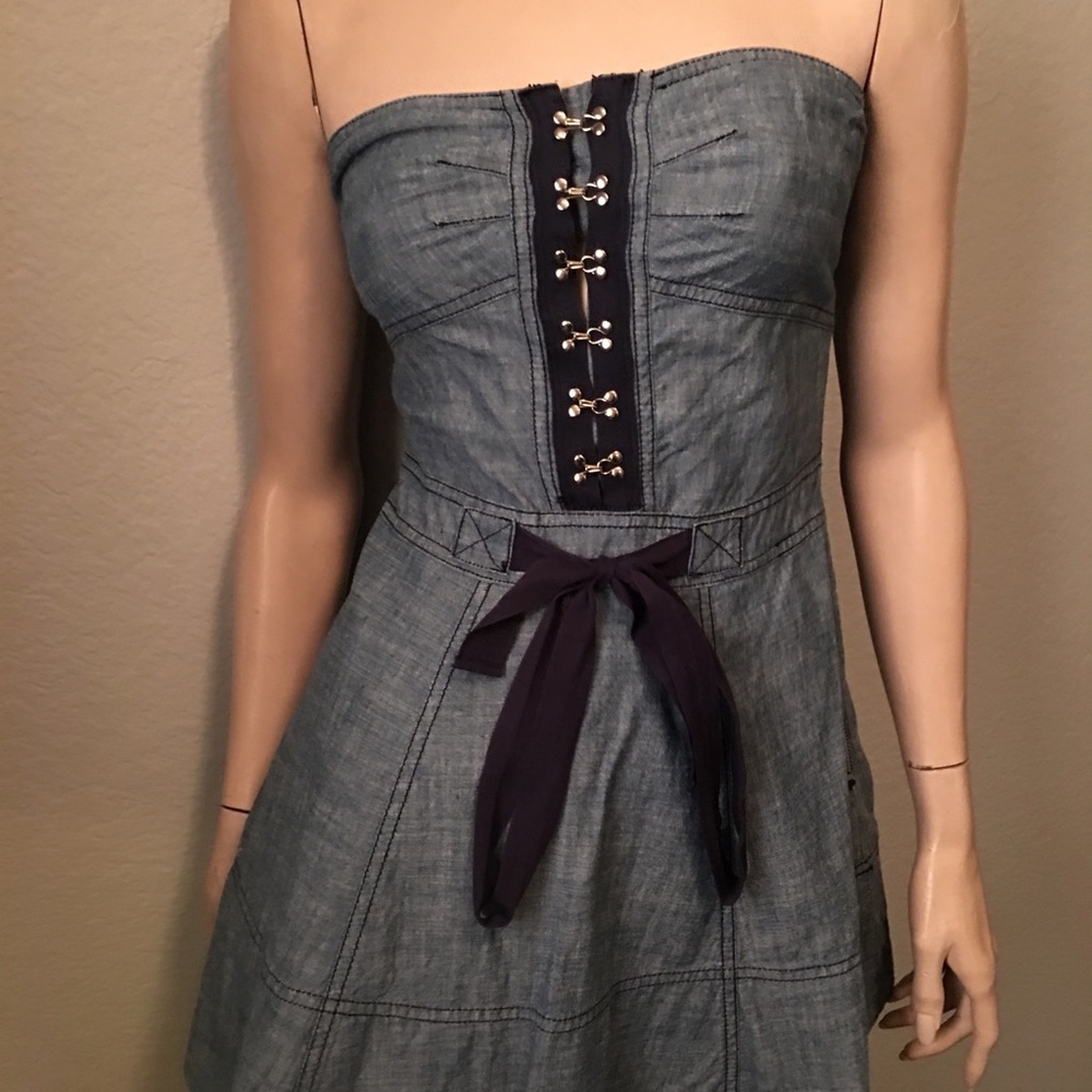 Juicy Couture denim corset skort/skirt. Size 4